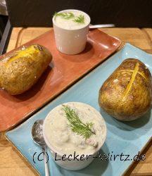 Ofenkartoffel mit Krabben in Sour Cream