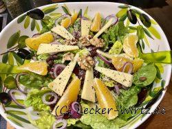 Radicchio-Romana Salat mit Orangen-Senf Dressing