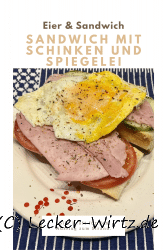 Sandwich mit Schinken und Spiegelei