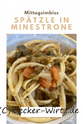 Spätzle in Minestrone