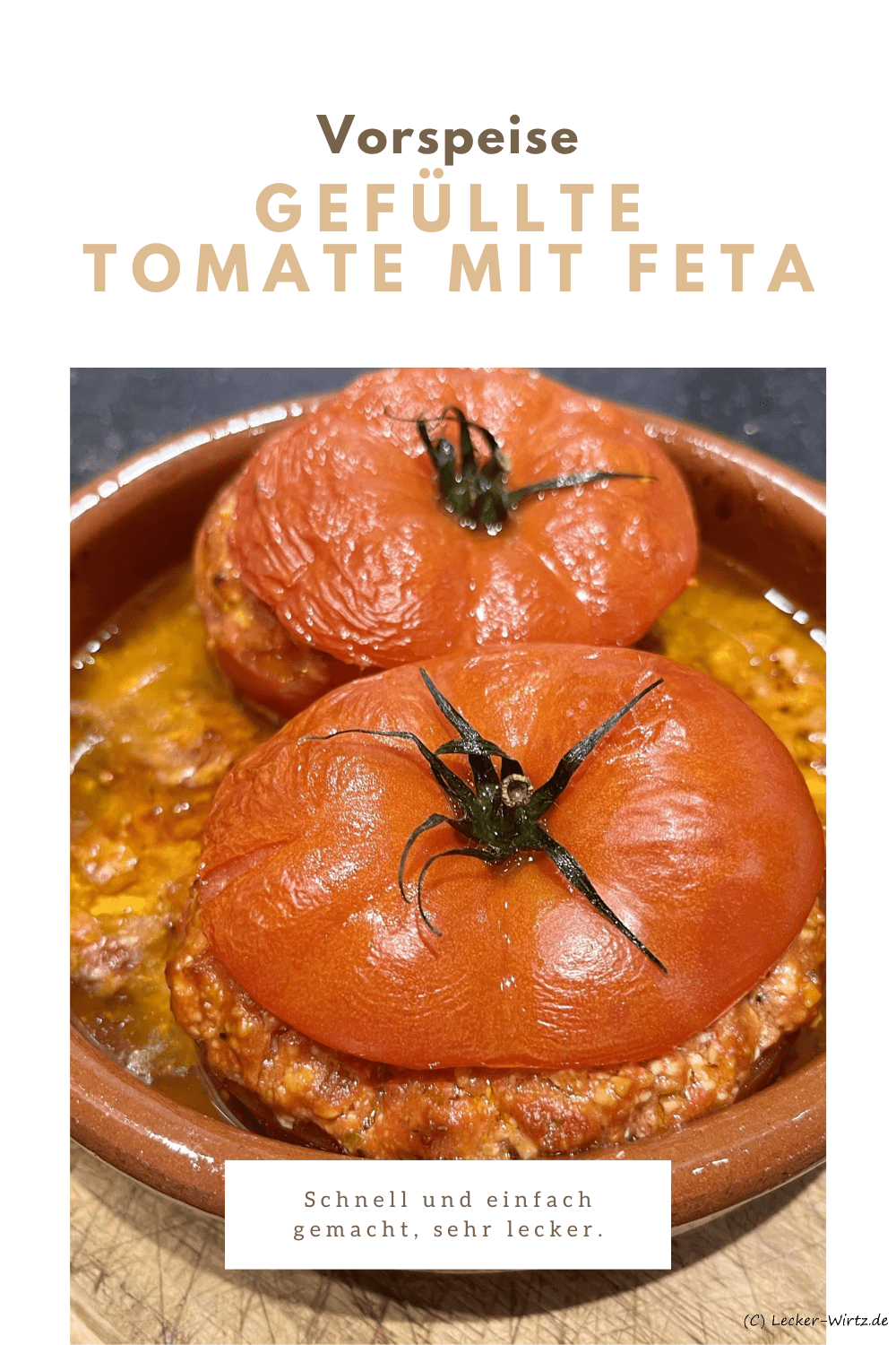 Gefüllte Tomate mit Feta