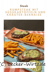 Rumpsteak mit Süßkartoffeln und Kräuter-Béarnaise
