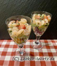 Eismeergarnelen auf Salat