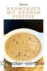 Cream sauce with green pepper