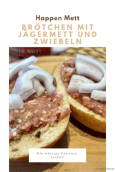 Brötchen mit Jägermett und Zwiebeln