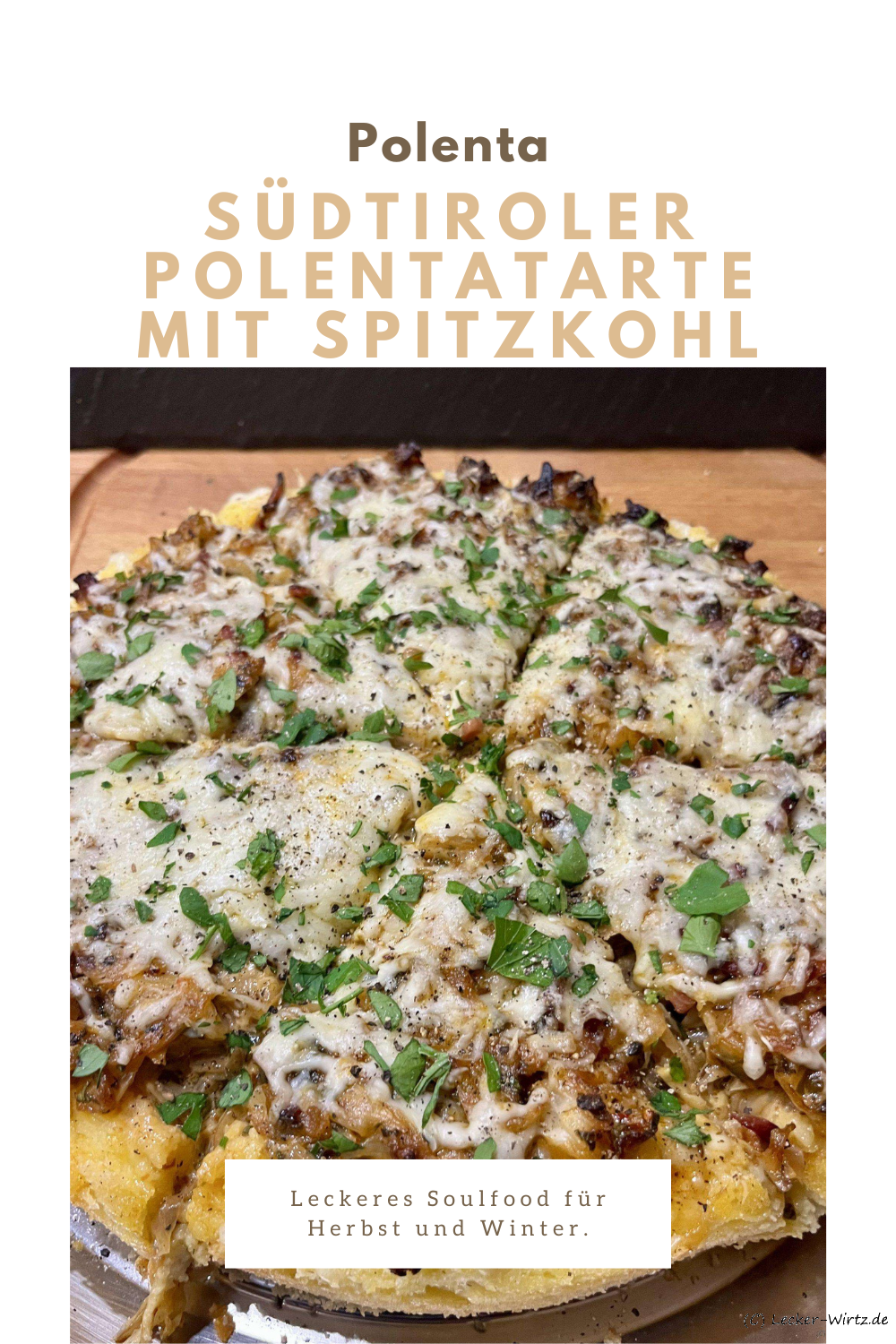 Südtiroler Polentatarte mit Spitzkohl