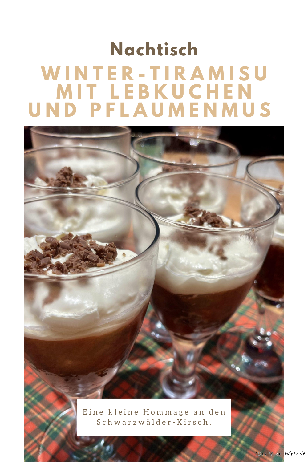 Winter-Tiramisu mit Lebkuchen und Pflaumenmus