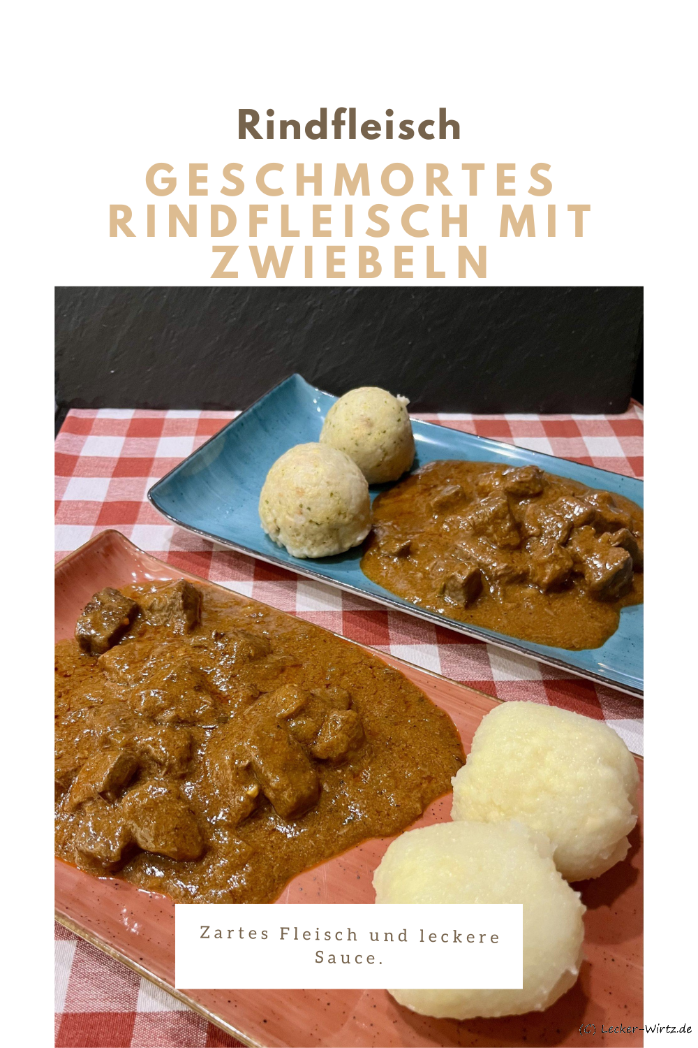 Geschmortes Rindfleisch mit Zwiebeln