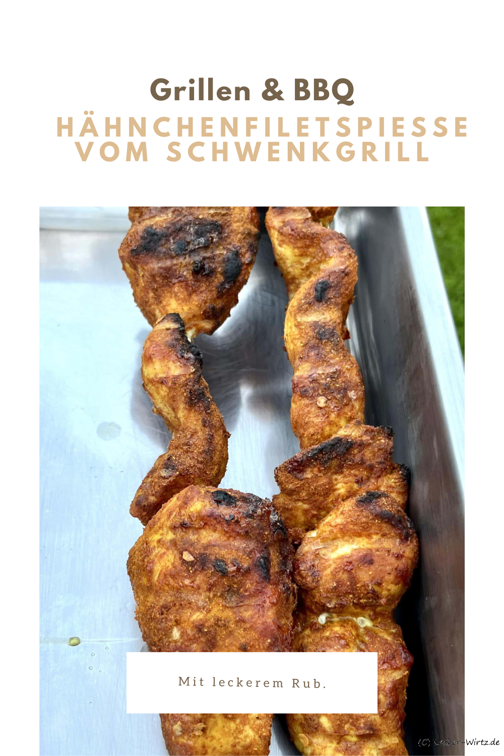 Hähnchenfiletspieße vom Schwenkgrill