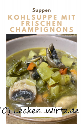 Kohlsuppe mit frischen Champignons