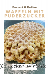 Waffeln mit Puderzucker
