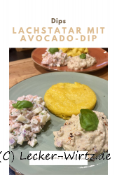 Lachstatar mit Avocado-Dip