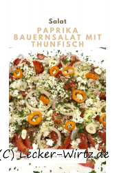 Paprika Bauernsalat mit Thunfisch