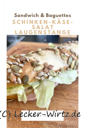 Schinken-Käse-Salat Laugenstange