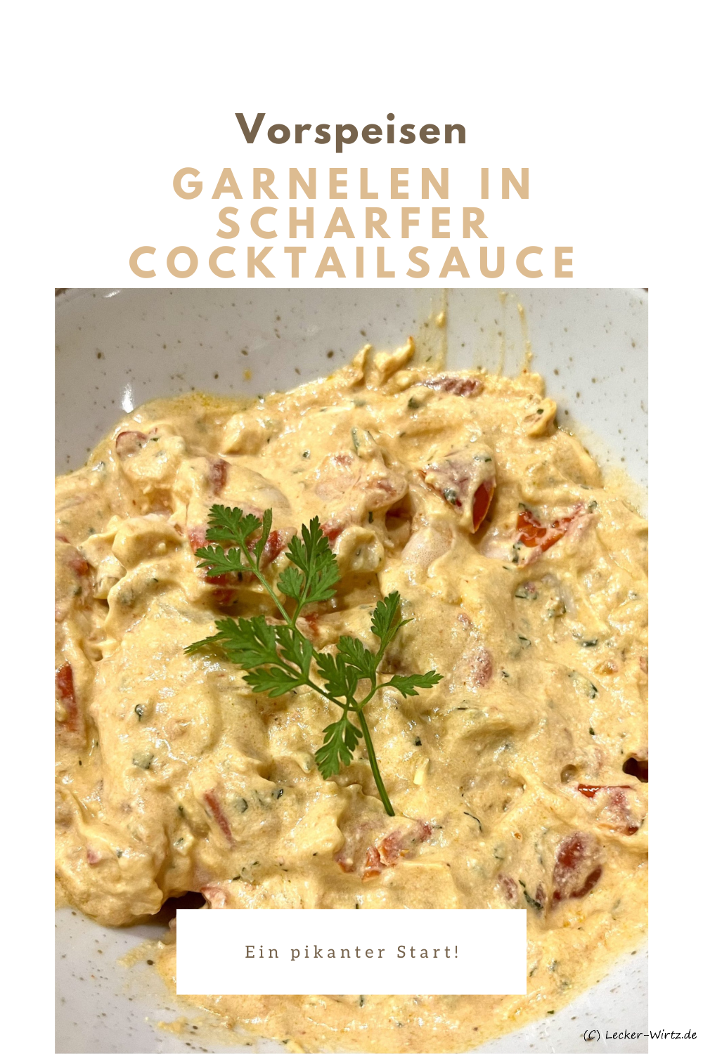 Garnelen in scharfer Cocktailsauce