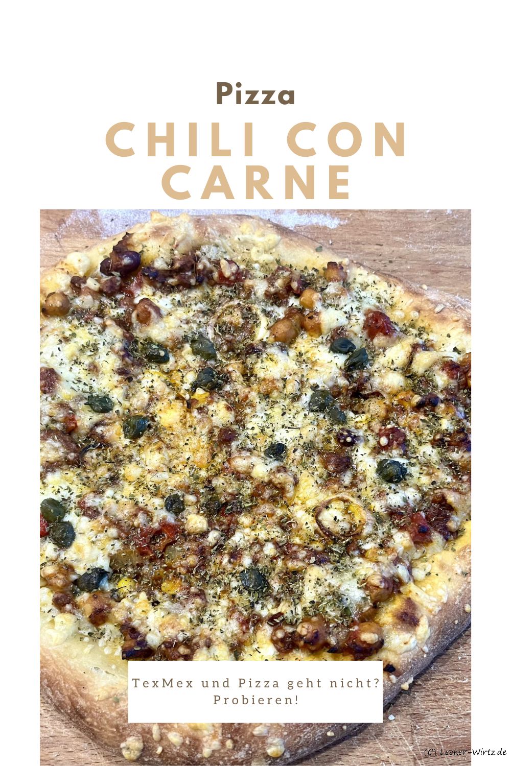 Pizza chili con carne