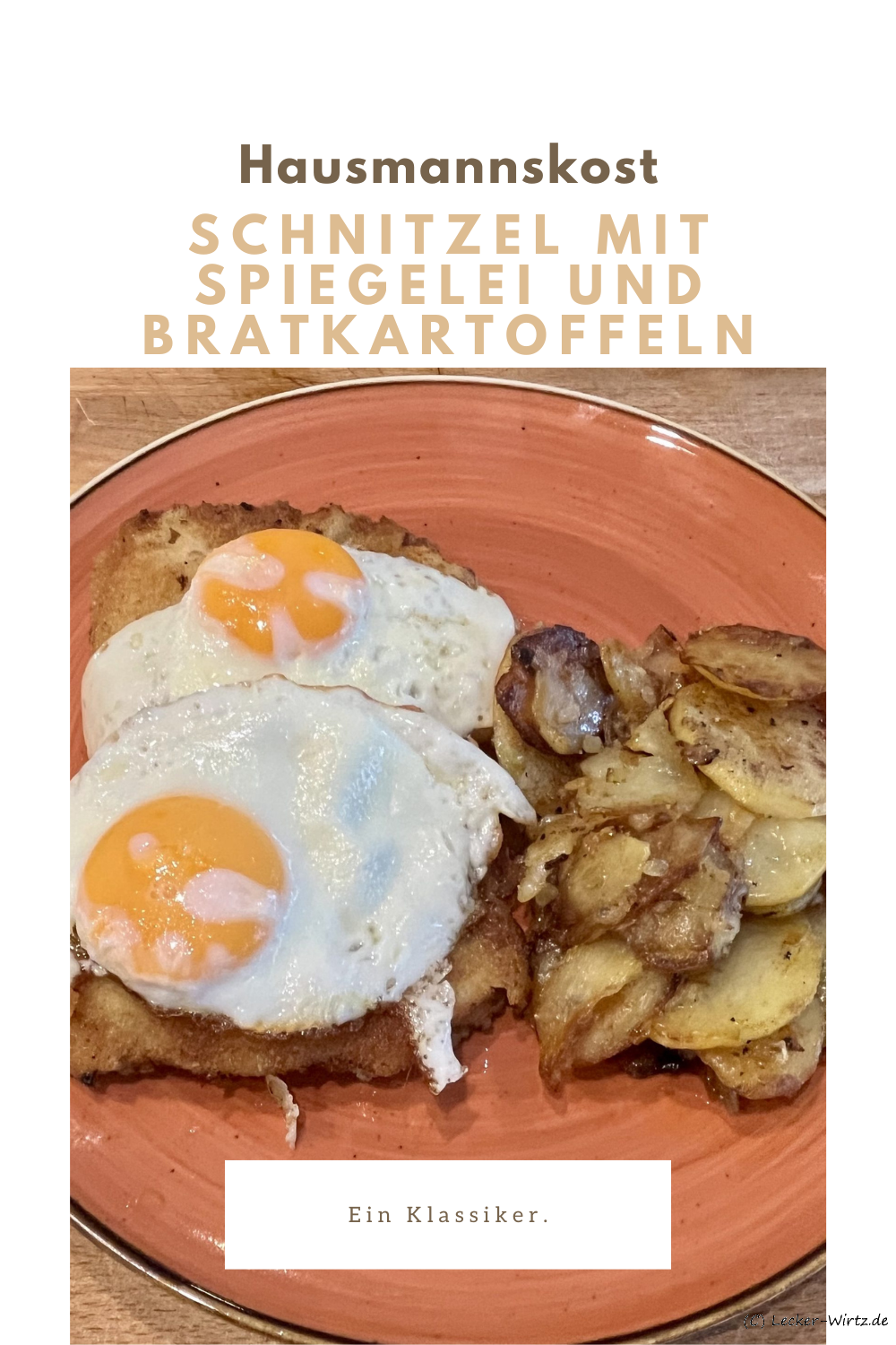 Schnitzel mit Spiegelei und Bratkartoffeln