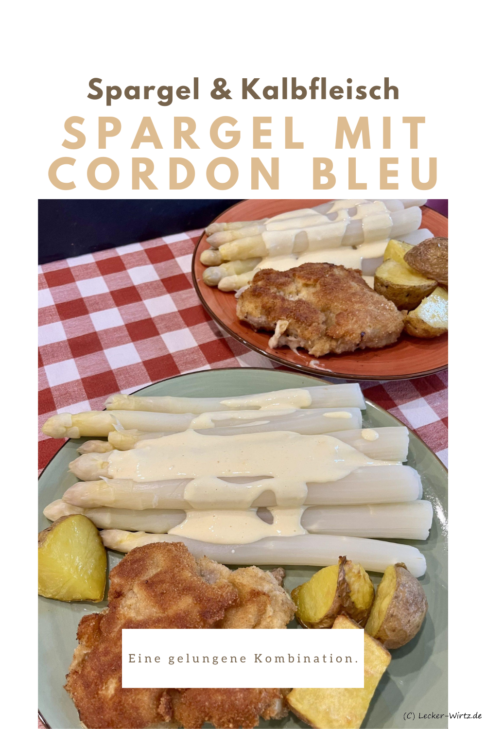 Spargel mit Cordon bleu