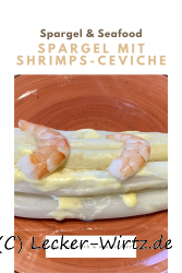 Spargel mit Shrimps-Ceviche