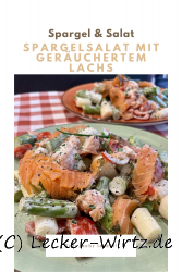 Spargelsalat mit geräuchertem Lachs
