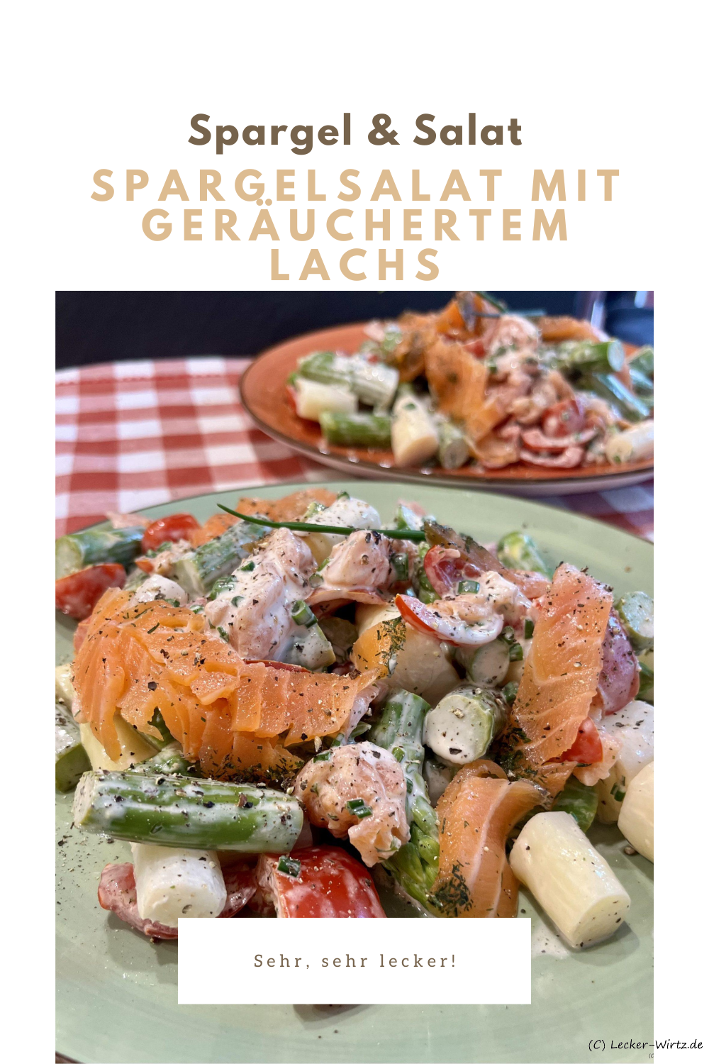 Spargelsalat mit geräuchertem Lachs