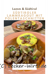 Südtiroler Lammragout mit Polentaschnitten
