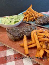 Filetsteak mit Süßkartoffelpommes