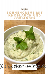 Bohnencreme mit Knoblauch und Koriander