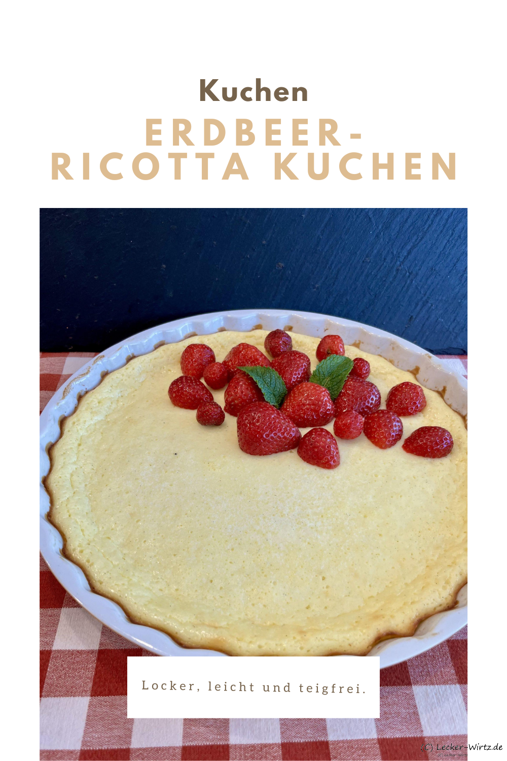 Erdbeer-Ricotta Kuchen