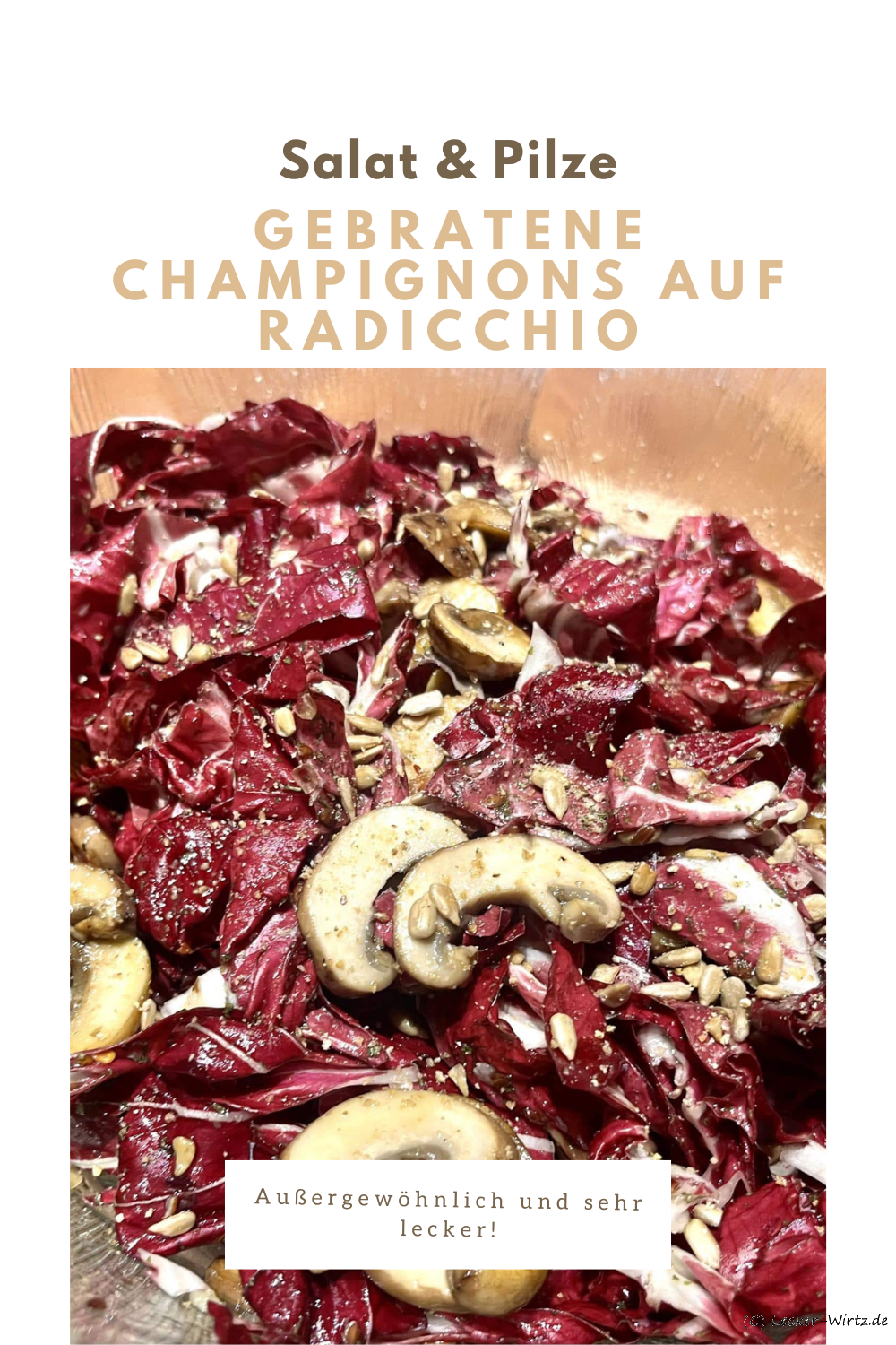 Gebratene Champignons auf Radicchio