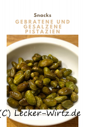 Gebratene und gesalzene Pistazien
