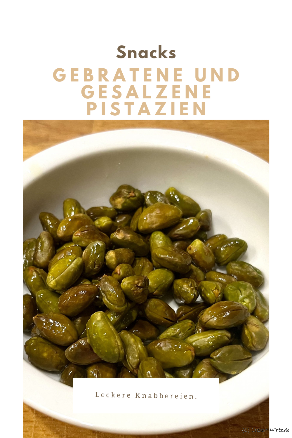 Gebratene und gesalzene Pistazien