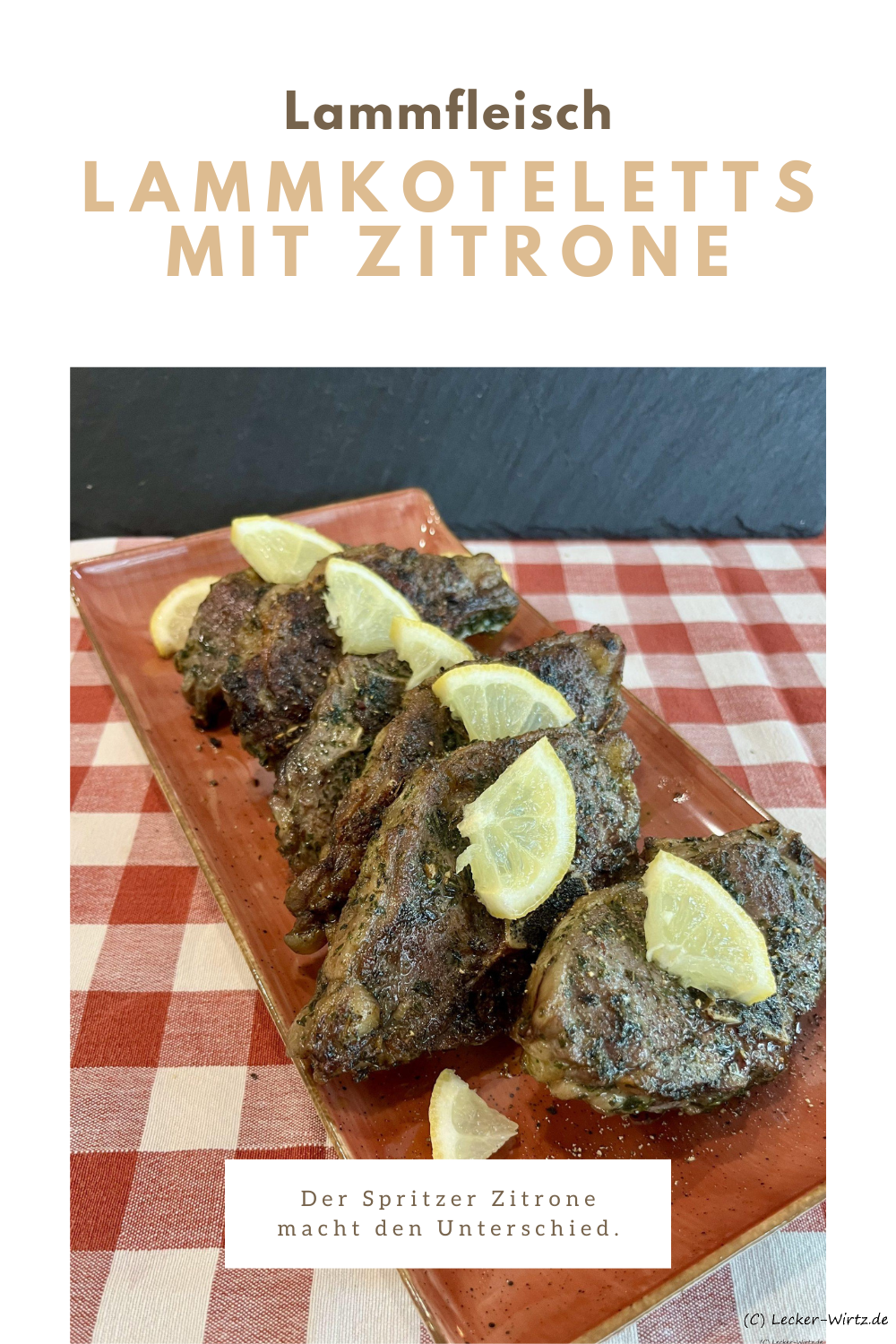 Lammkoteletts mit Zitrone