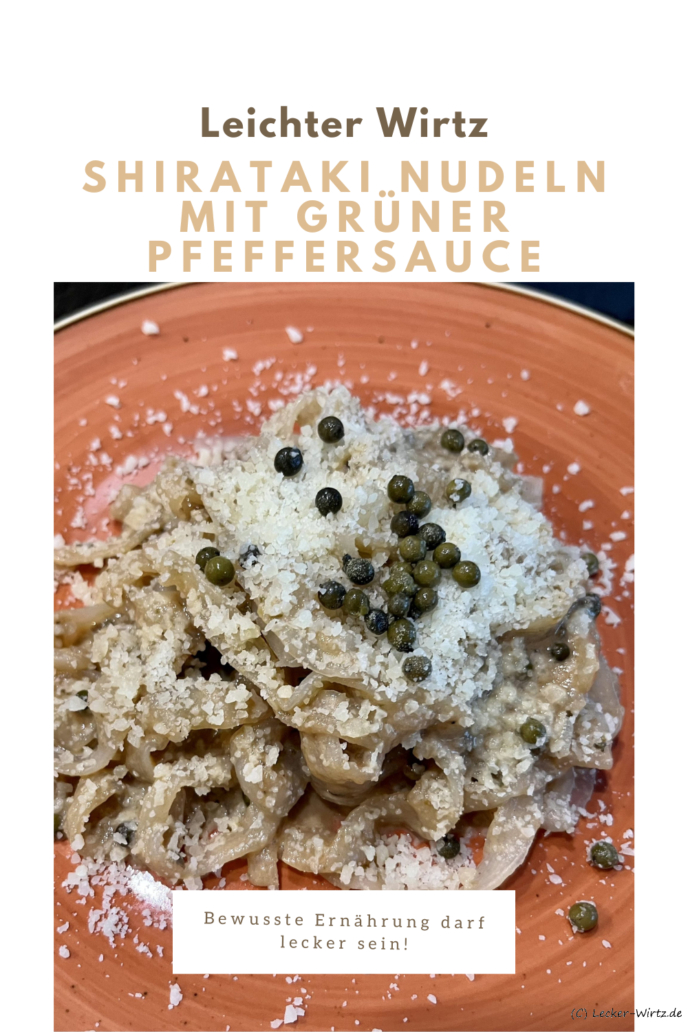 Shirataki Nudeln mit grüner Pfeffersauce