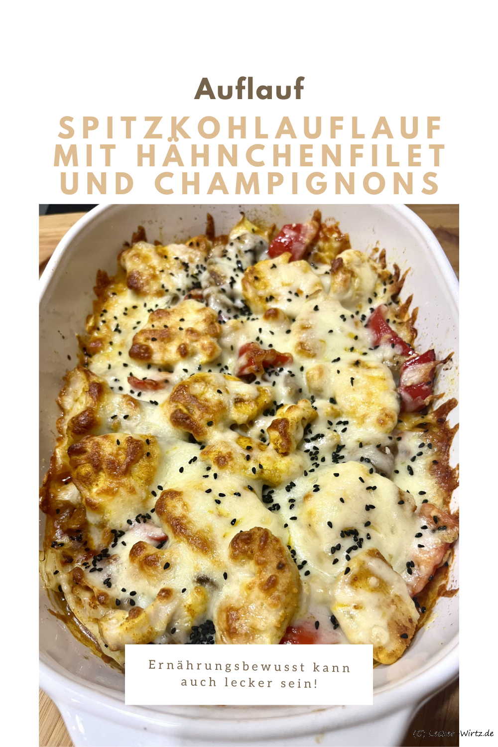 Spitzkohlauflauf mit Hähnchenfilet und Champignons