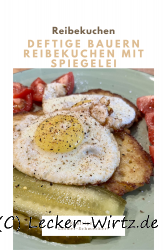 Deftige Bauern Reibekuchen mit Spiegelei