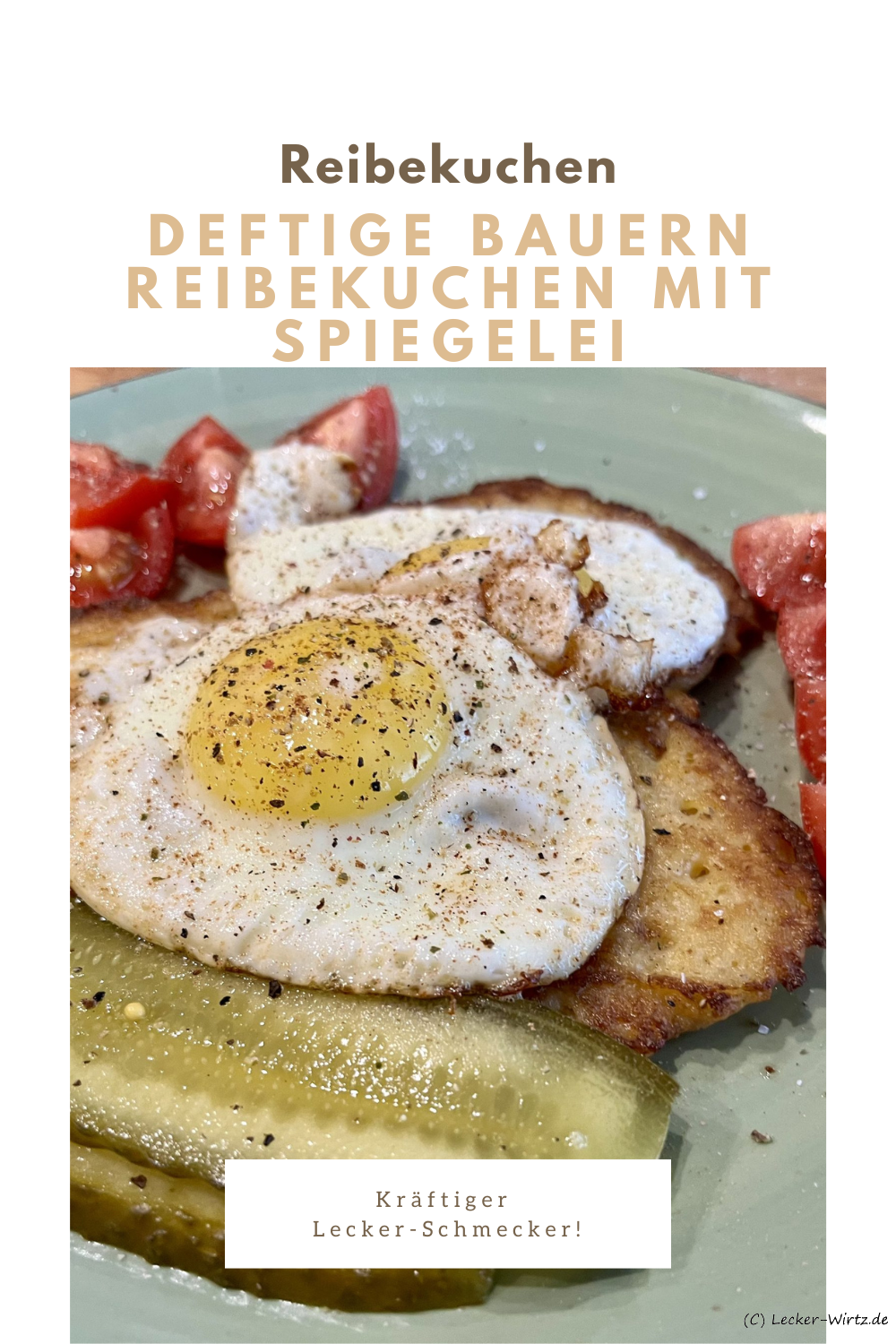 Deftige Bauern Reibekuchen mit Spiegelei
