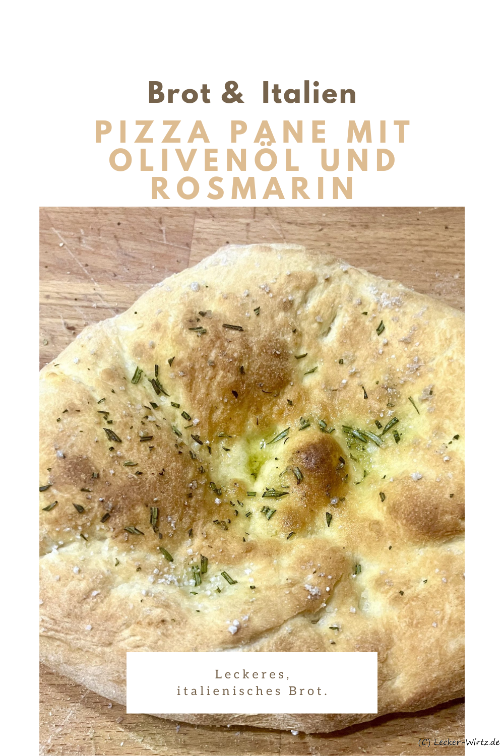Pizza Pane mit Olivenöl und Rosmarin