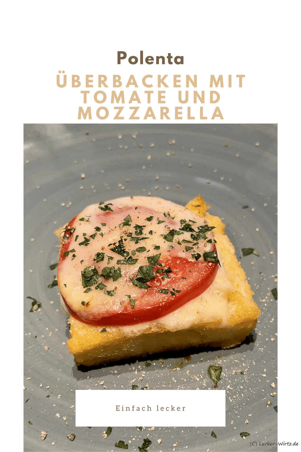 Polenta mit Tomate und Mozzarella überbacken