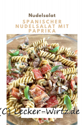 Spanish pasta salad with paprika