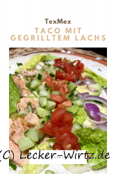Taco mit gegrilltem Lachs