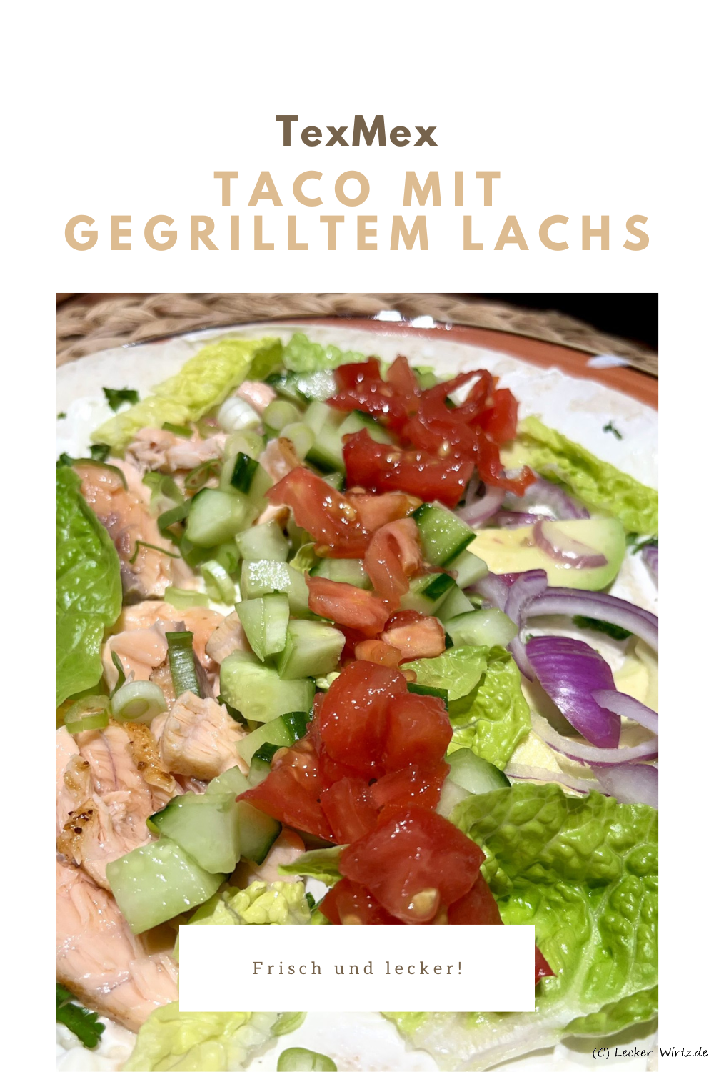 Taco mit gegrilltem Lachs