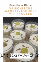 Griechische Mandel-Joghurt mit Trauben