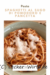 Spaghetti al sugo di pomodoro e pancetta – Spaghetti in Speck-Tomatensauce
