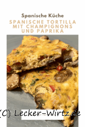 Spanische Tortilla mit Champignons und Paprika