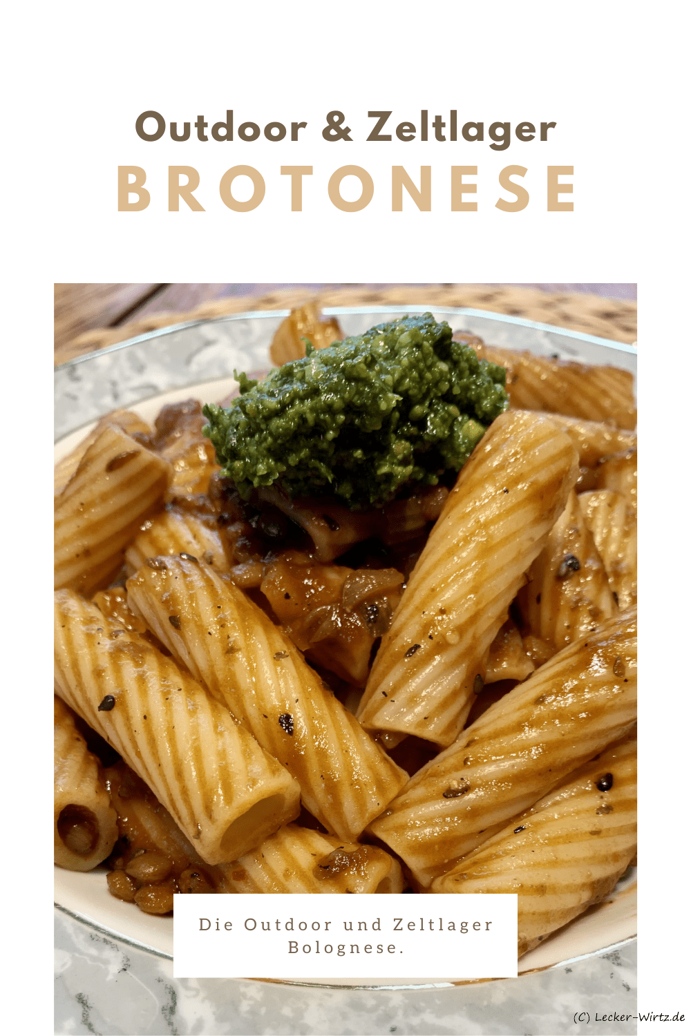 Rezept Brotonese - Die Outdoor und Zeltlager Bolognese
