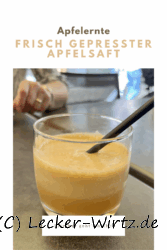 Frisch gepresster Apfelsaft