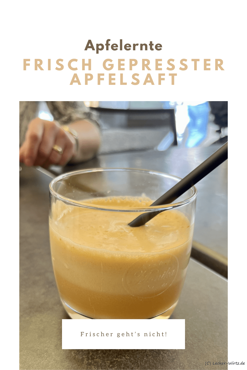 Frisch gepresster Apfelsaft