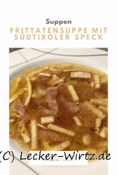 Frittatensuppe mit Südtiroler Speck