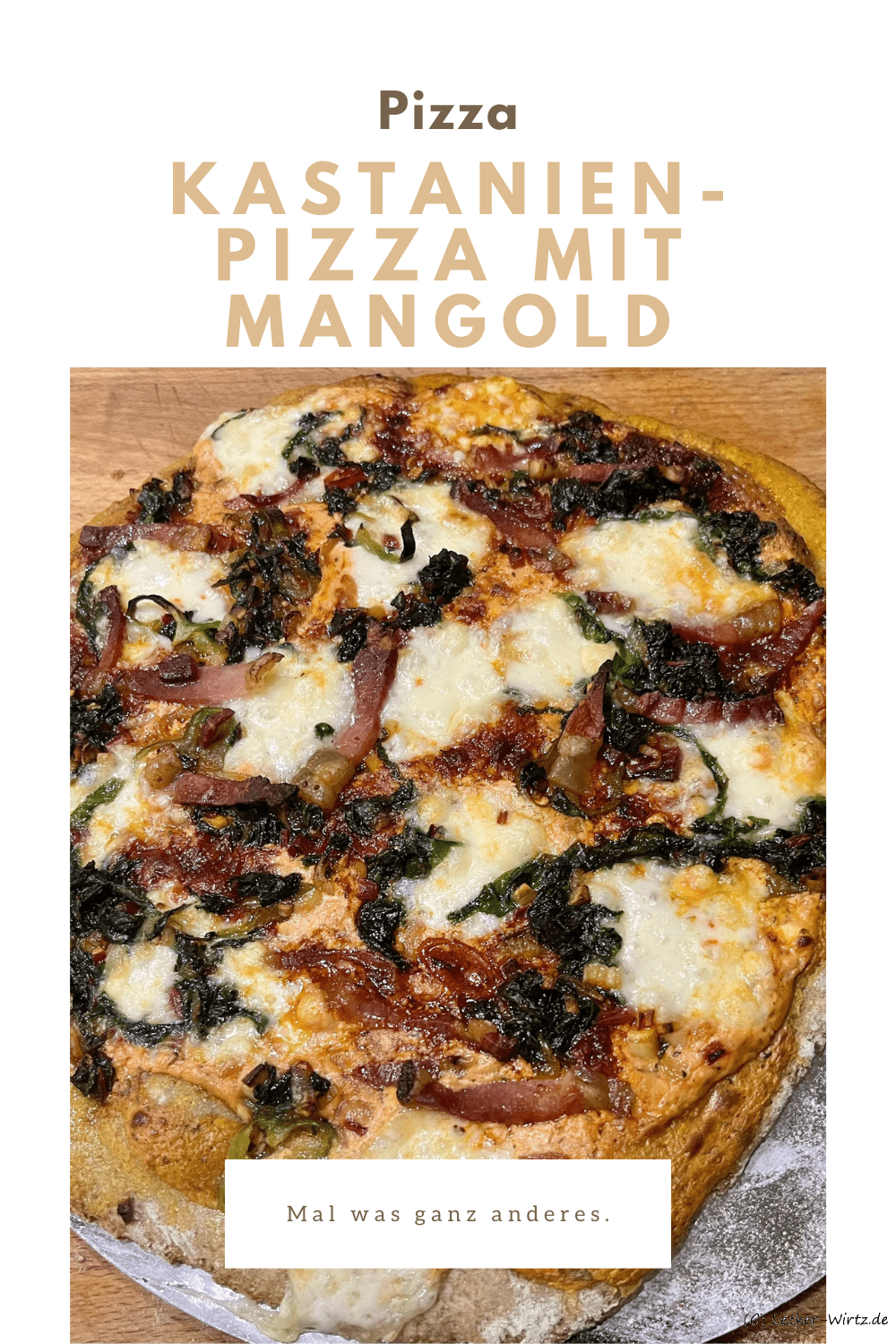 Kastanien-Pizza mit Mangold